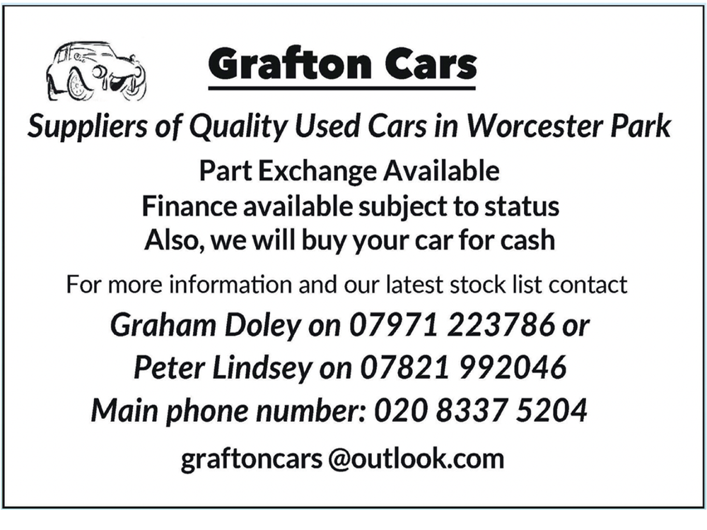 grafton cars in cuddington surrey,epsom, ewell, stoneleigh, worcester park